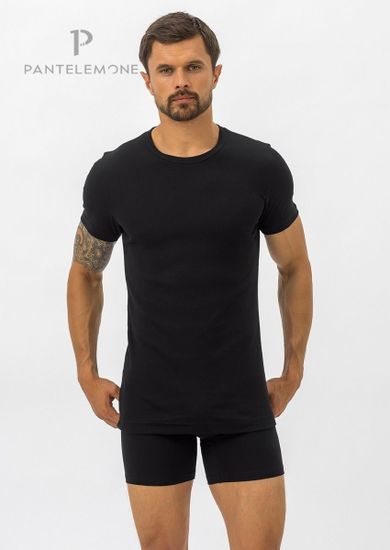 Футболка мужская с коротким рукавом Pantelemone MF-003, черная