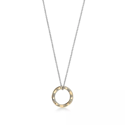 Подвеска из жёлтого золота на серебряной цепочке, Tiffany💠Exclusive