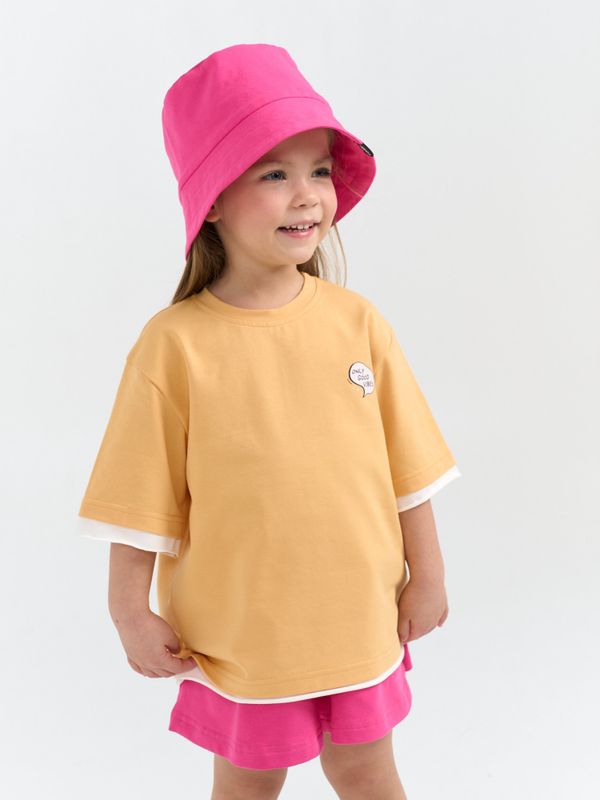 Футболка оверсайз с контрастной отделкой 