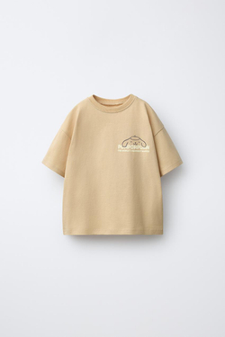 ZARA ФУТБОЛКА С ПРИНТОМ POMPOMPURIN © SANRIO, ЖЕЛТЫЙ