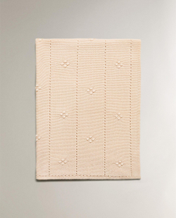 Zara Home плед детский из хлопка, розовый, 70x100 см