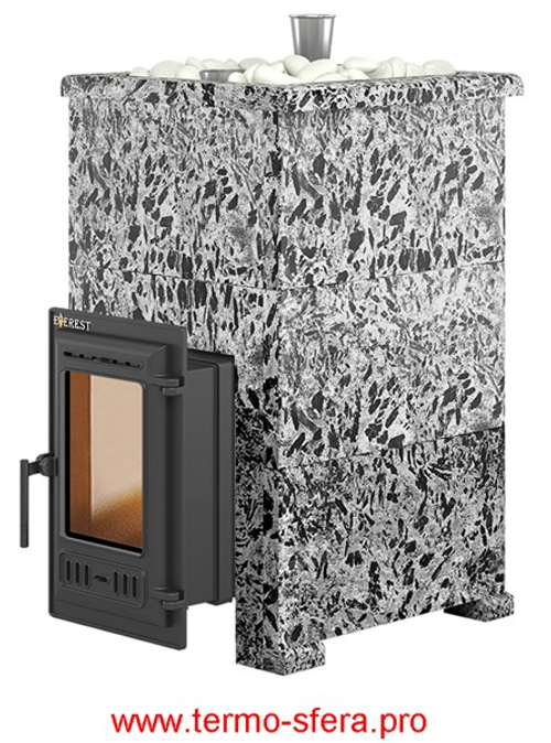 Печь для бани Эверест "Steam Master 24 ЧУГУН" Пироксенит Элит, S-40