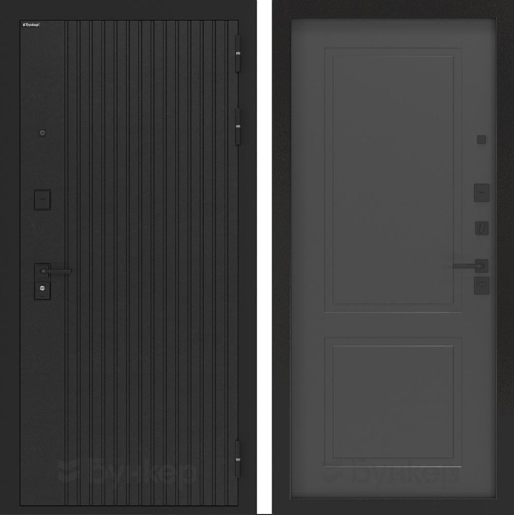 Дверь Входная Бункер BN-06 ФЛ-609 Графит Софт, металлическая