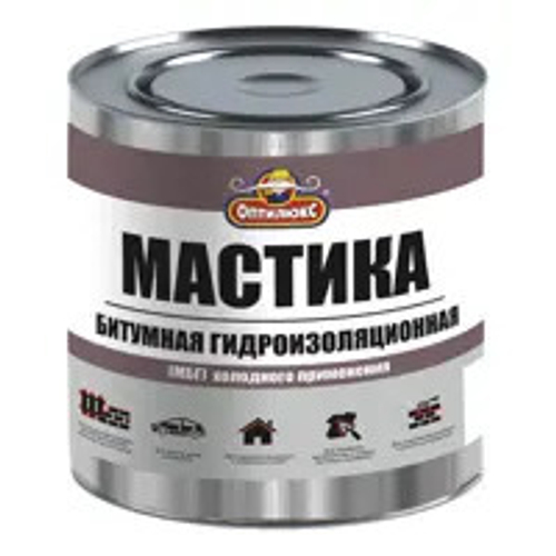 Мастика битумная гидроизолирующая ОПТИЛЮКС 1,8кг