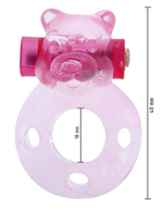 Эрекционное кольцо с вибрацией Onjoy Vibration Pink Bear (Цвет: розовый)