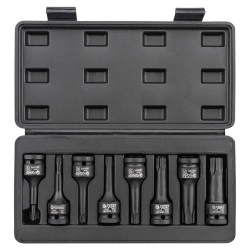 Набор головок-бит TORX ударных 8пр. 1/2''(T30, Т40, Т45, Т50, Т55, Т60, Т70, 80), в кейсе Forsage F-4088MPB