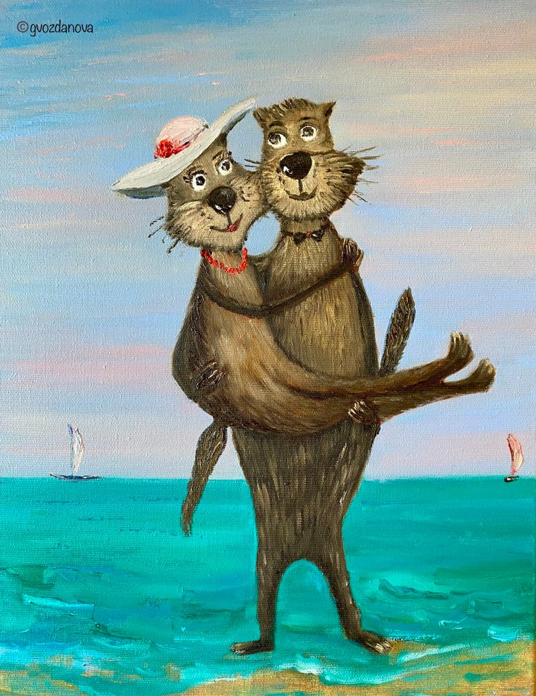 Картина «Коты на море»