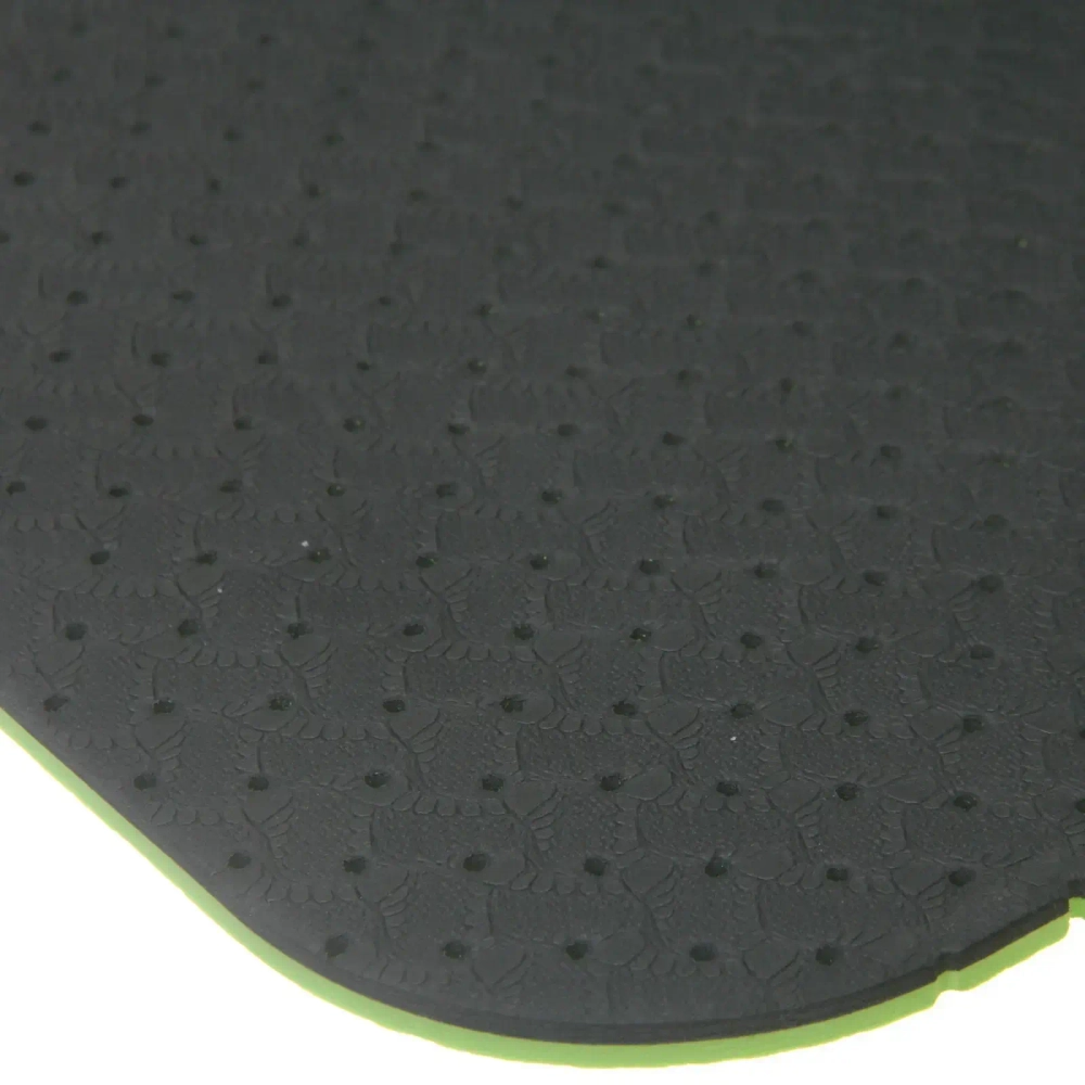 Коврик для йоги 6 мм 183х61 см «Sports time» перфорированный (ТРЕ), салатовый/серый