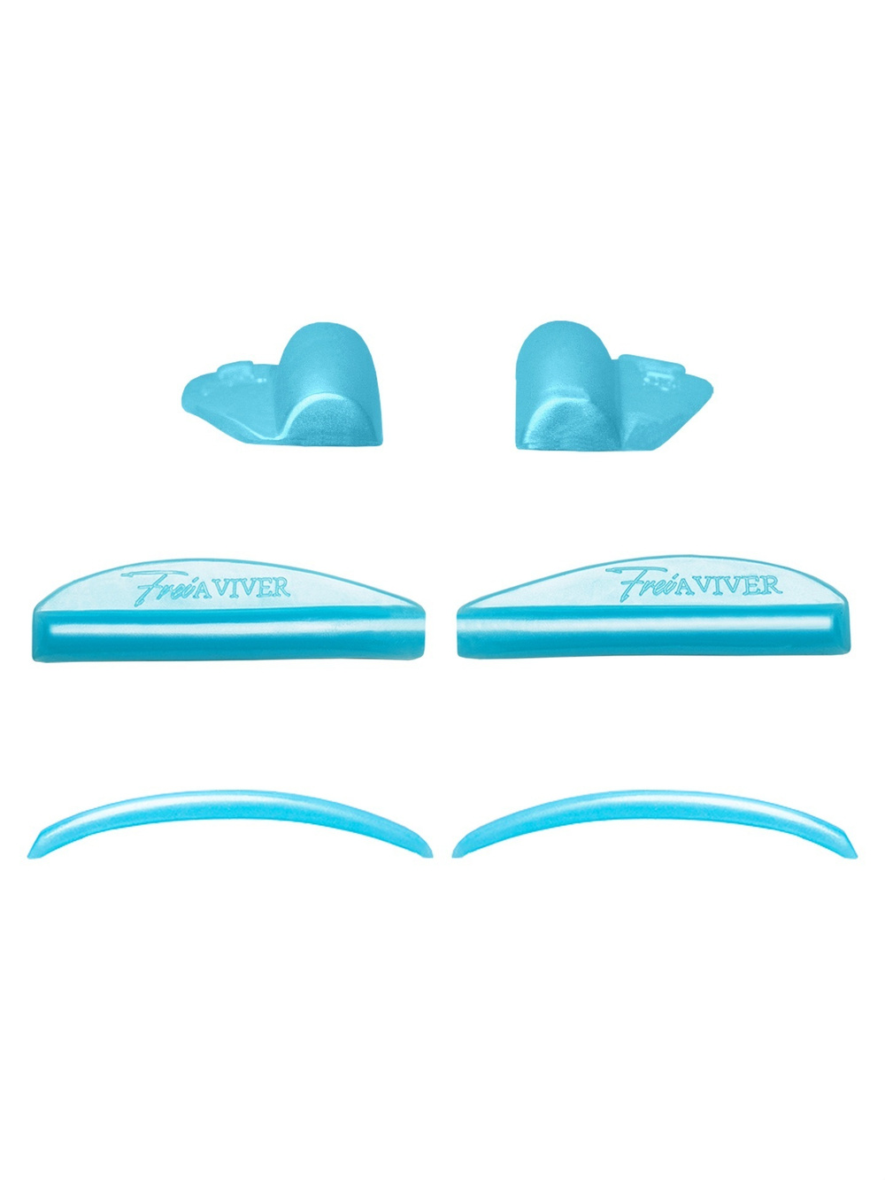 FreiAVIVER Набор глянцевых ОКРУГЛЫХ  валиков для ламинирования Curl, 4 пары, розовый