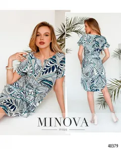 Платье 2001-Голубой Minova