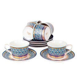 Набор чайный 12пр. "Golden Blue" (6 персон) v=200мл. (фарфор) (подарочная упаковка)