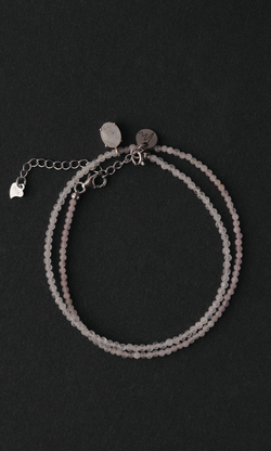 Чокер "Memo about Love" из розового кварца, с подвесом из розового кварца 35 см