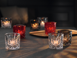 NOBLESSE - Набор подсвечников 2 шт. малиновый H=66мм, D=71мм