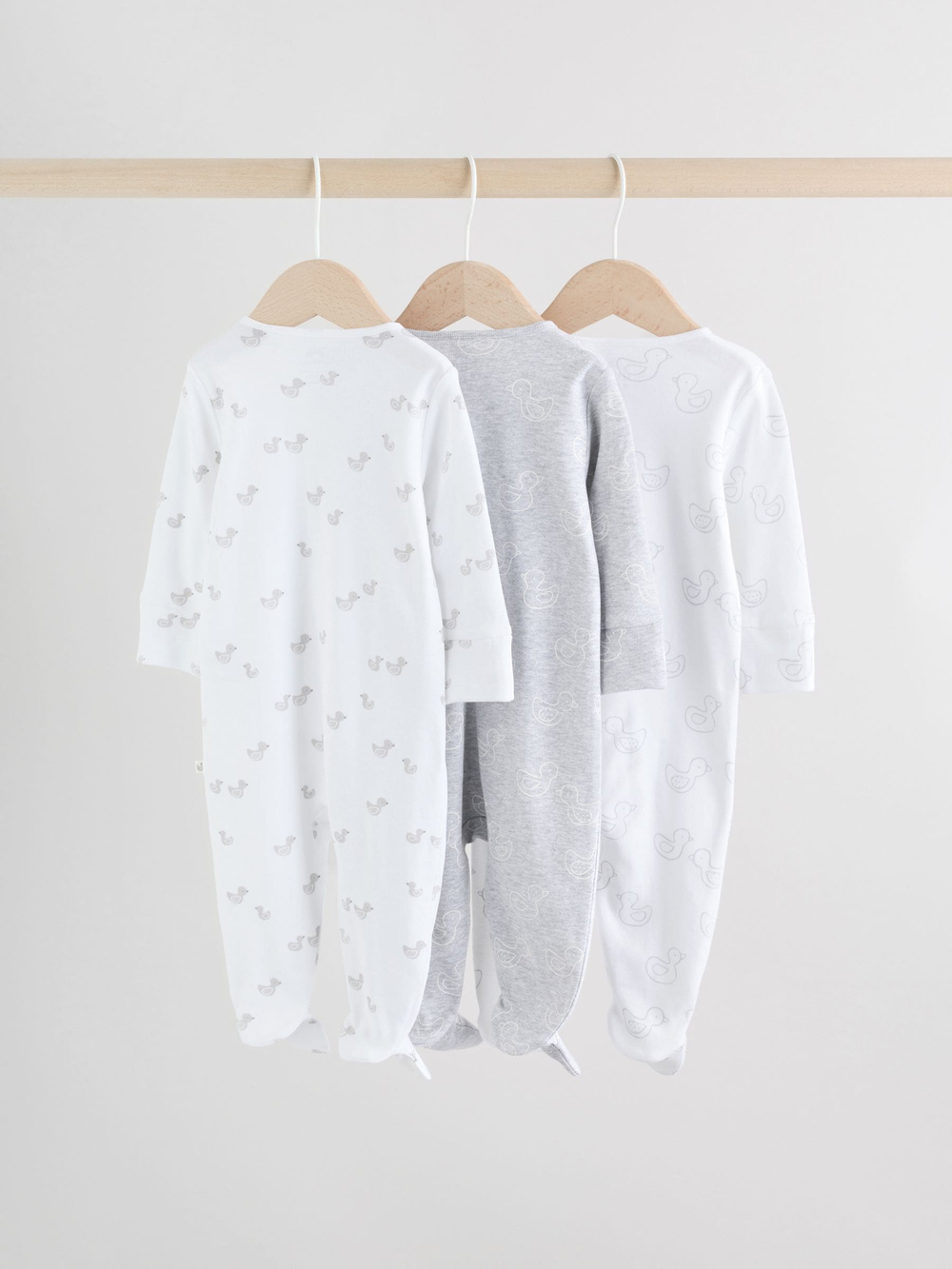 Комбинезон / Cлип для малышей Next F40-052, 3 шт., Серый, Белый