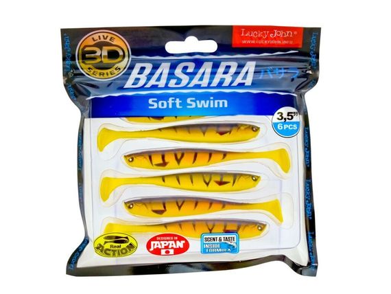 Виброхвосты LJ Pro Series 3D BASARA SOFT SWIM 08,89/PG08 6шт.