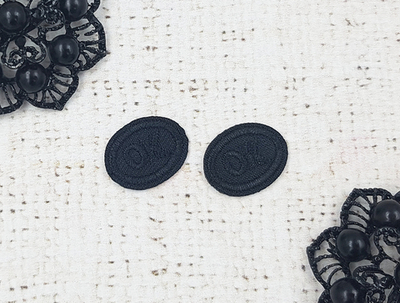 Термоаппликация, р. 2х1,5 см, чёрный