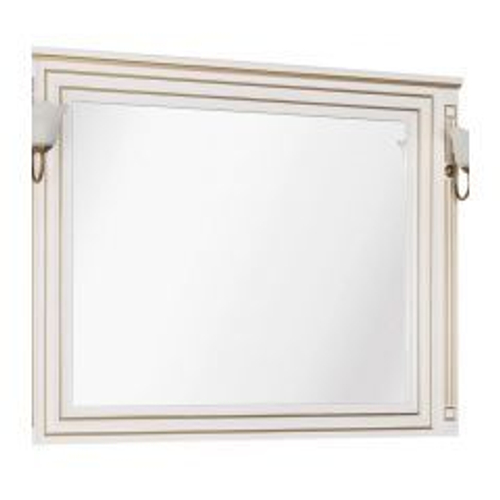 Зеркало Aquanet Паола 120 белый/золото