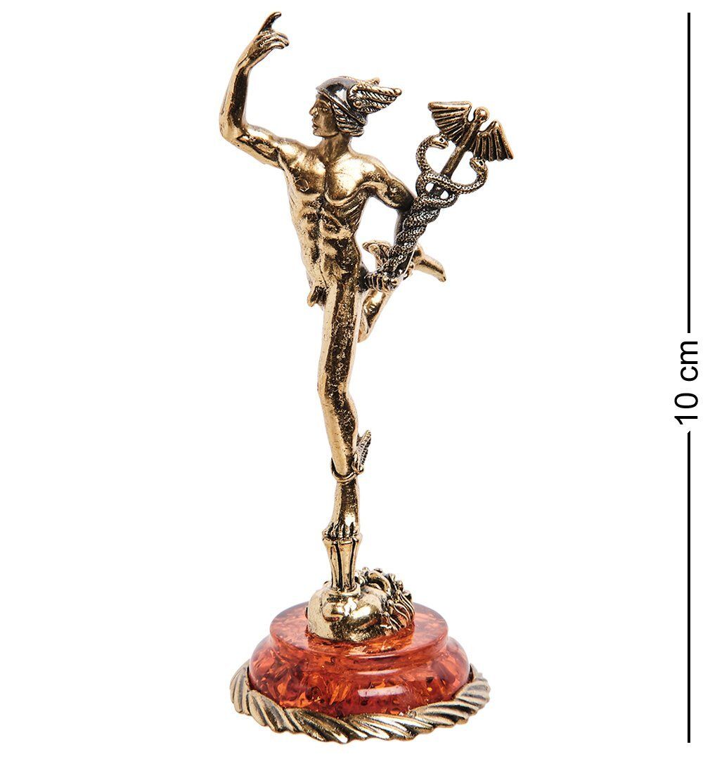 Народные промыслы AM-2714 Фигурка «Бог Торговли Меркурий» (латунь, янтарь)