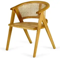 Стул Teve, массив вяза, ротанг