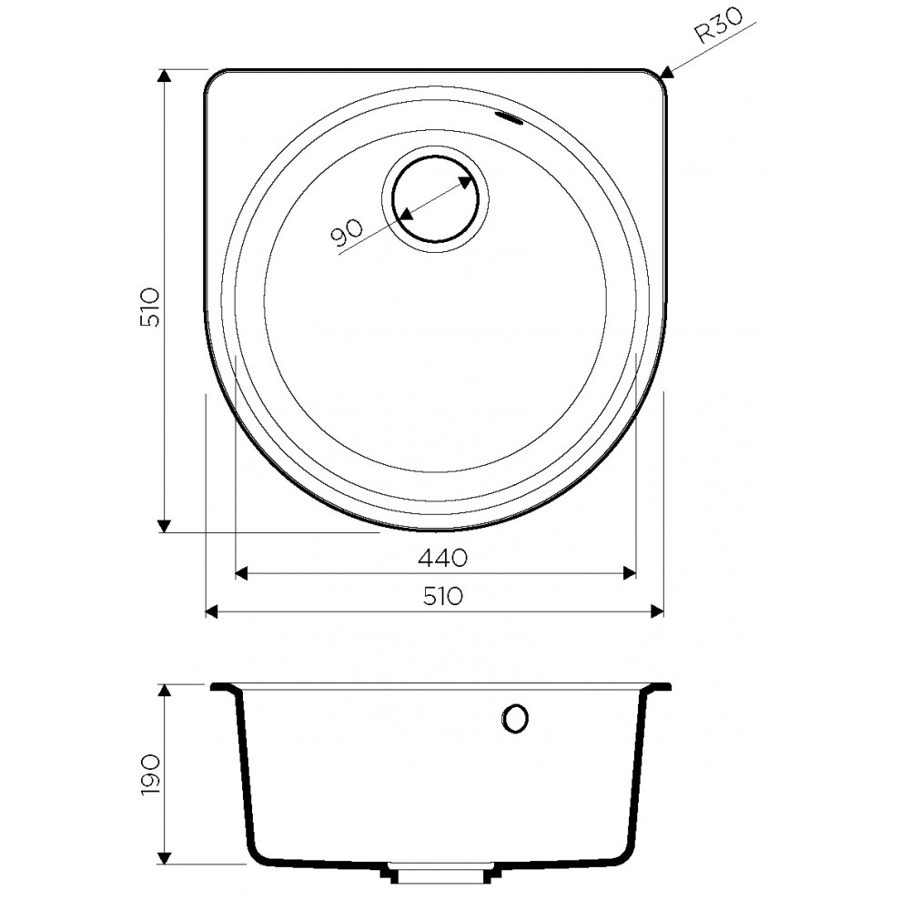 Кухонная мойка Omoikiri Akegata-51-PA