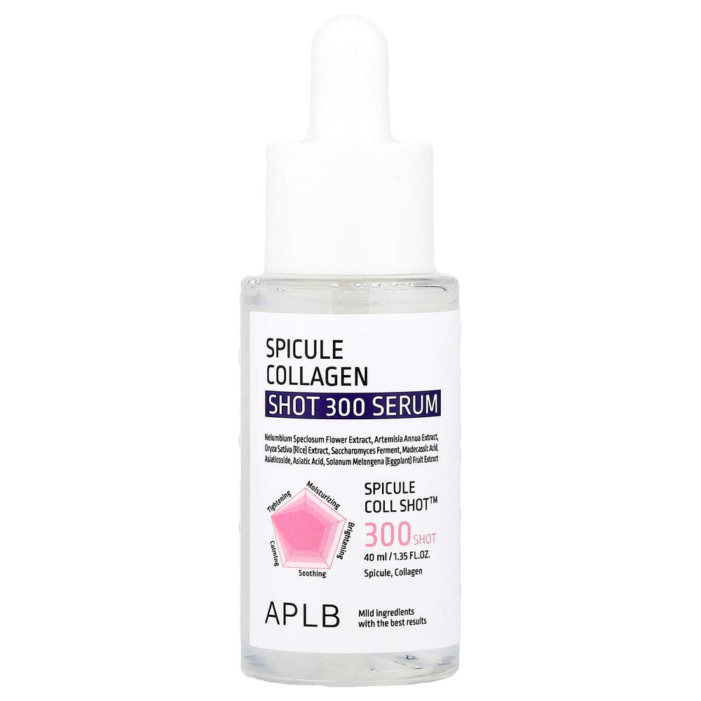 APLB, Spicule Collagen Shot 300, сыворотка, 40 мл (1,35 жидк. Унции)