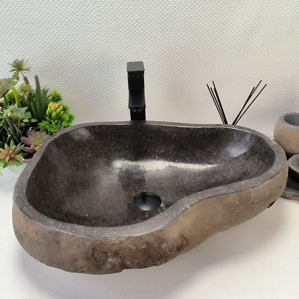Раковина из речного камня RS-62785 (56*43*15) 57