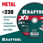 KRAFTOOL X5 Metal 230x2.0 мм по металлу отрезной диск для УШМ (36255-230-2.0)