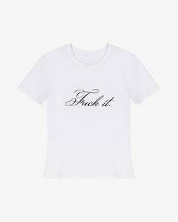 Футболка Slim Fit Fuck It белая