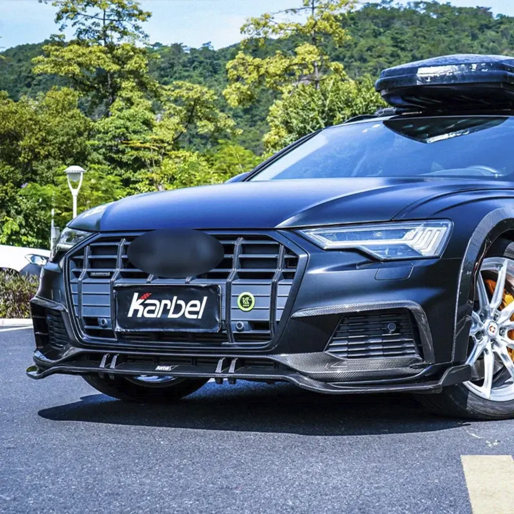Карбоновые канарды переднего бампера для AUDI A6 ALLROAD C8 2020+ Ауди обвес