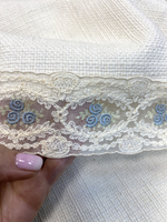 кружево на сетке вышивка шелк/хлопок (Франция) ш-6см цена за 1м