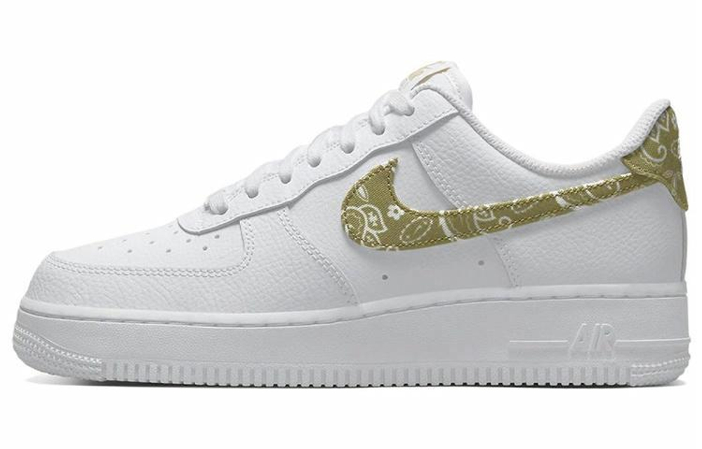 Кроссовки Nike Air Force 1 '07 Ess "Olive Paisley" (Женская размерная сетка)