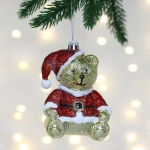 Елочная игрушка «Очаровательный мишка» 7*6*11 см, Шампань