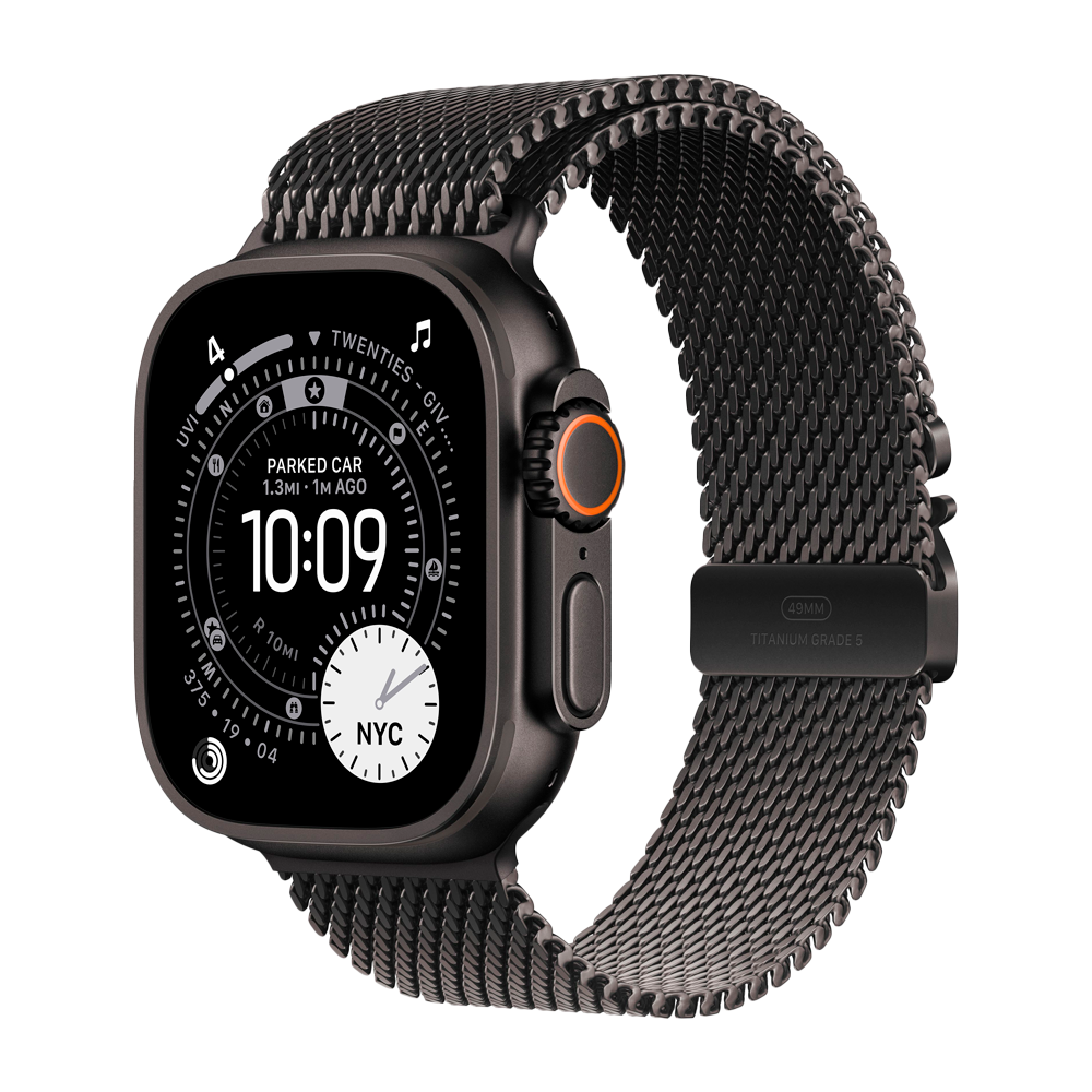 Умные часы Apple Watch Ultra 3 (2025) GPS + Cellular, 49mm, Black Titanium Case with Black Titanium Milanese Loop, S