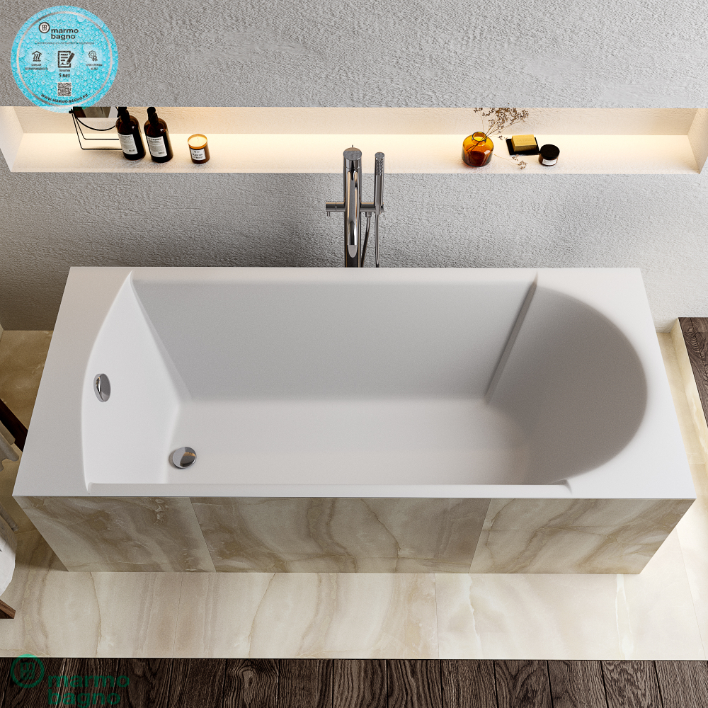 Ванна из литьевого мрамора Marmo Bagno Глория 170x70