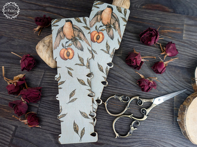 Бобинка "Зяблик и персик"