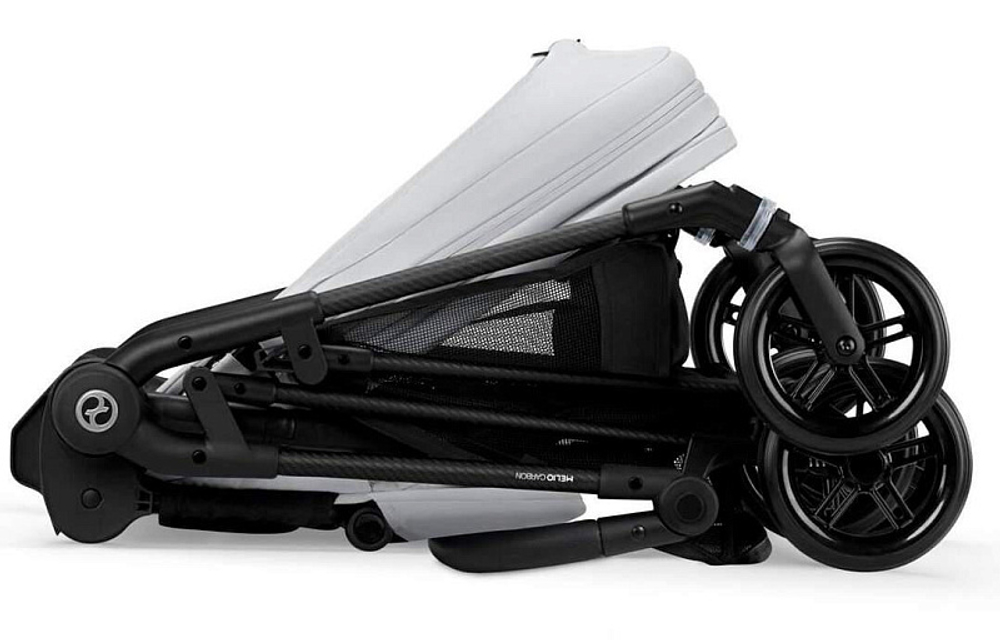 Прогулочная коляска Cybex Melio Carbon New Fog Grey с дождевиком
