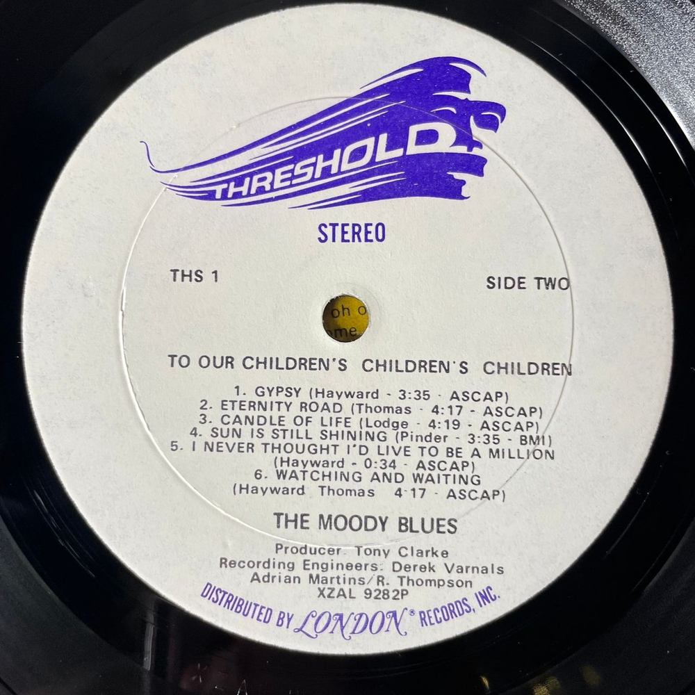 Винтажная виниловая пластинка LP The Moody Blues, To Our Children's Children's Children (США 1969)