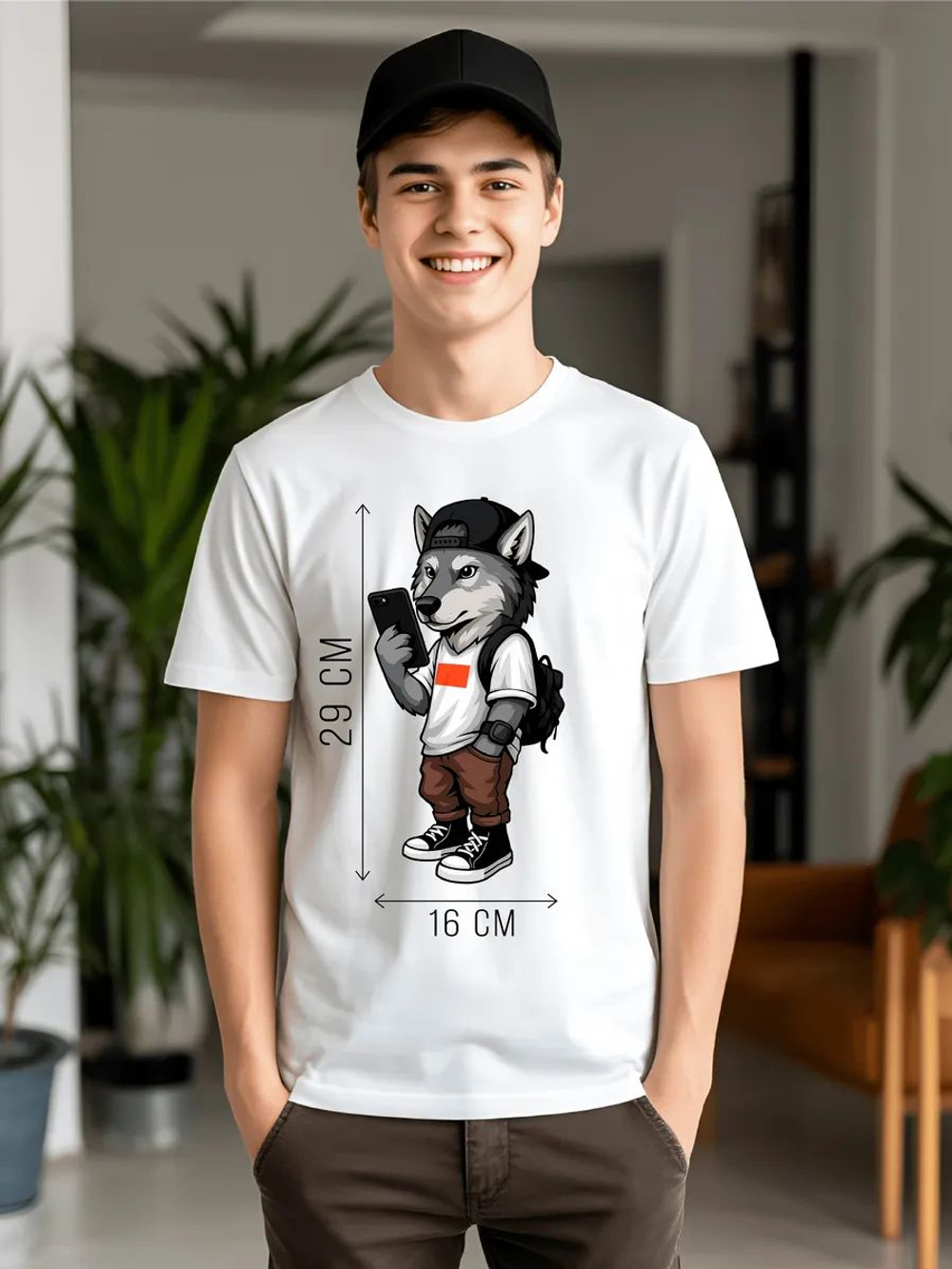 Термонаклейка на одежду с волком