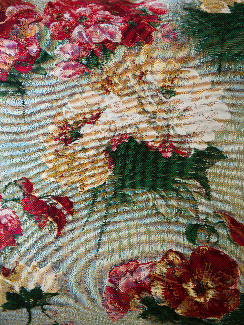 Декоративный гобеленовый чехол для интерьерной подушки Акварельные пионы 38*38