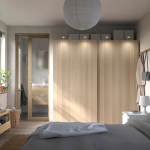 Шкаф - IKEA PAX/HASVIK/ПАКС/ХАСВИК ИКЕА, 66х200х201 см, светло-коричневый
