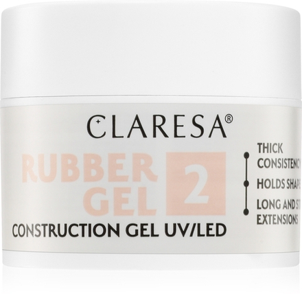 Claresa Rubber Gel Construction Gel UV/LED - Гель-лак для наращивания ногтей, 12 g