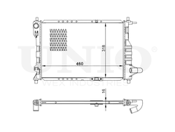 Радиатор охлаждения двигателя UNIO RAD-10106