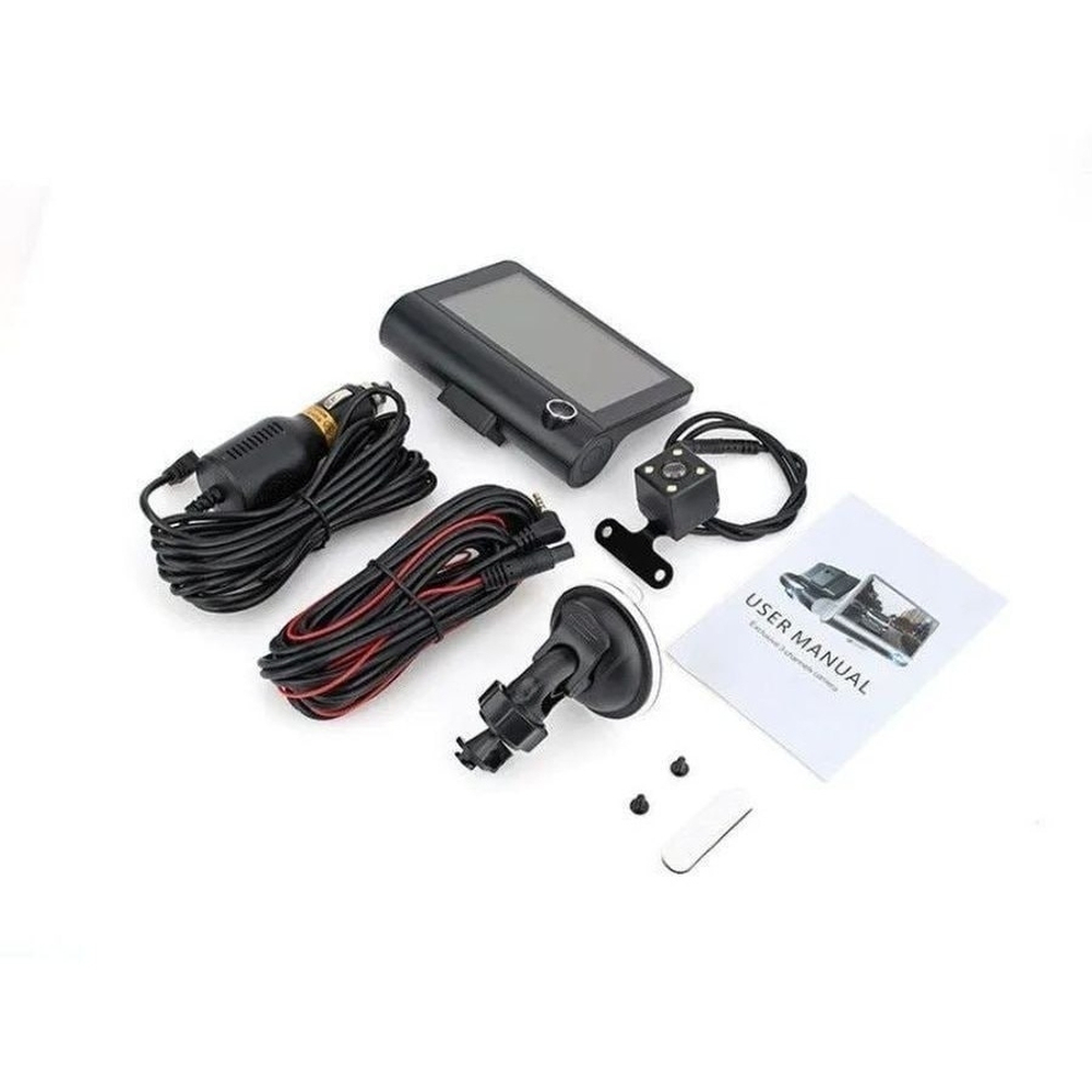 Автомобильный видеорегистратор с 3 камерами и объективом 4,0 дюйма, "Video CARDVR" Full HD 1080P, IPS-экраном