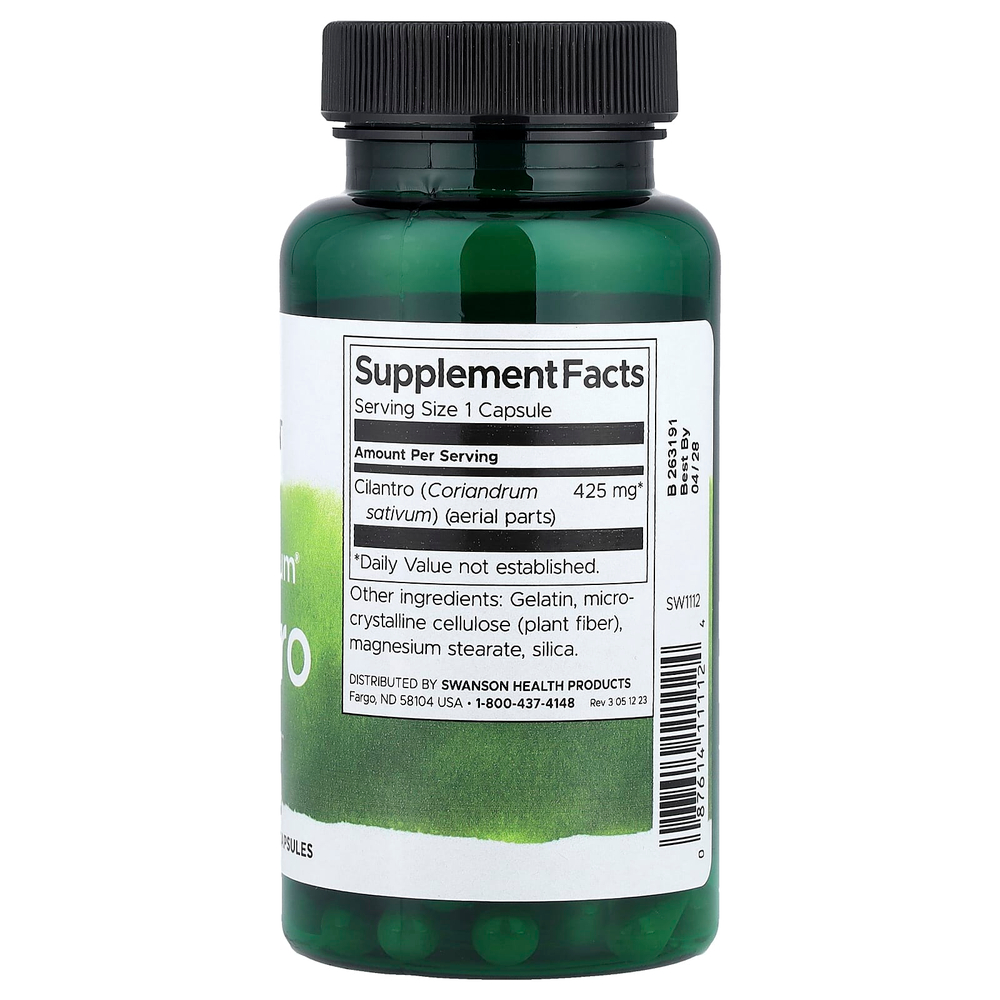 Swanson Vitamins, Full Spectrum®, кориандр, 425 мг, 60 капсул