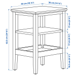 Приставной столик - IKEA IDANÄS/IDANAS, белый, 46х36х63 см, ИДАНЭС ИКЕА