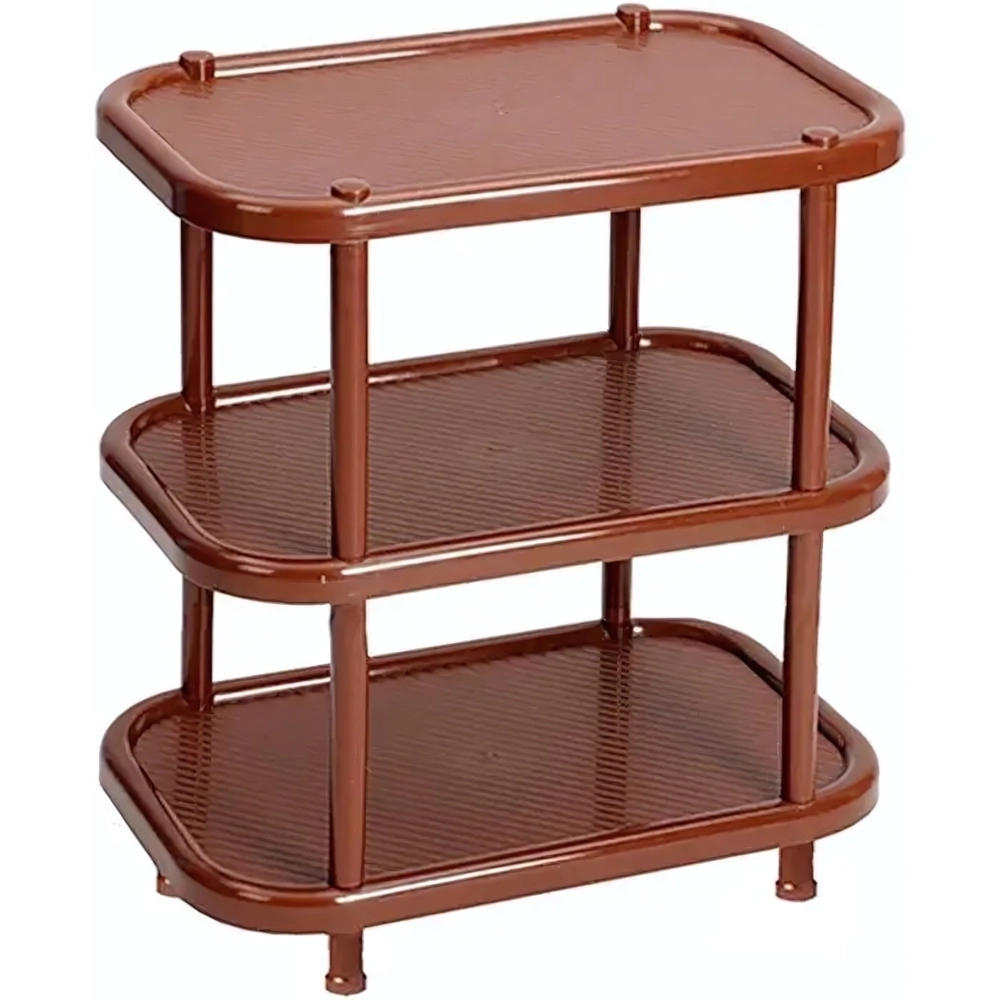 Полка овальная (3 секции) Коричневый 0,582,307х0,492м