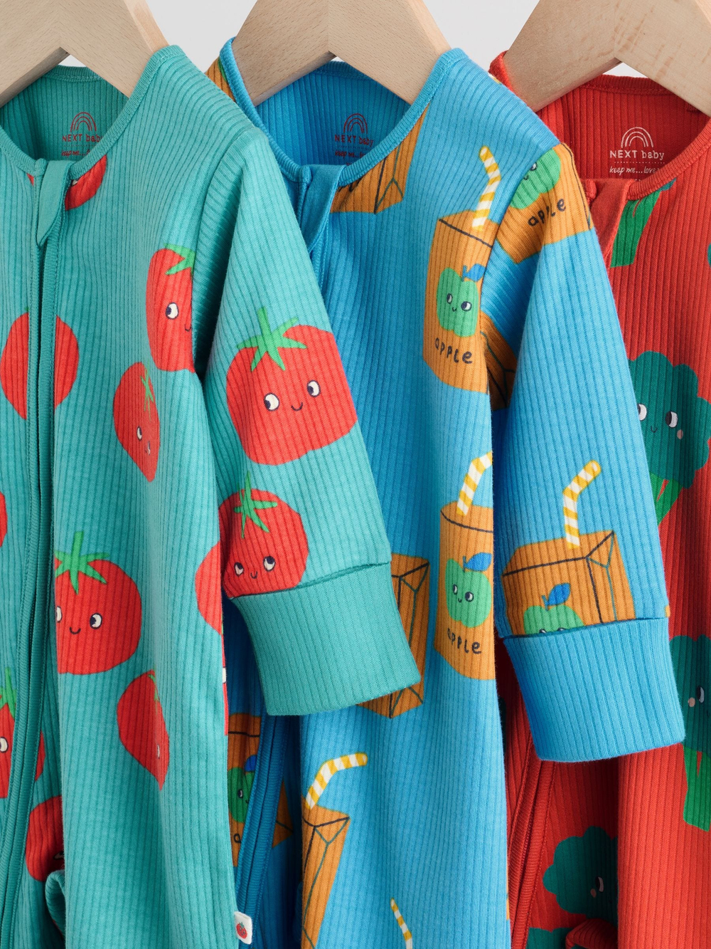 Комбинезон / Cлип для малышей Next F73-282, 3 шт., Бирюзовый, Синий, Красный