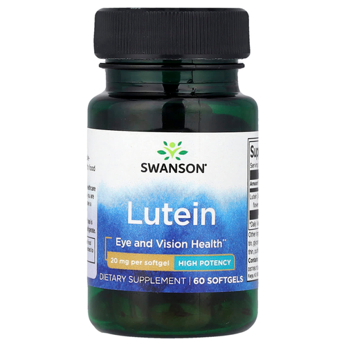 Swanson, лютеин, 20 мг, 60 капсул