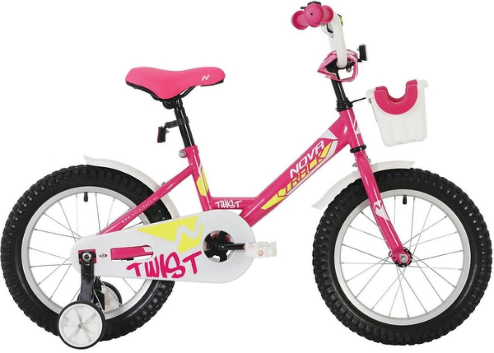 Детский велосипед Novatrack Twist 12" с корзинкой (2020)
