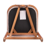 Стул полубарный Rich рогожка латте с ножками цвета орех